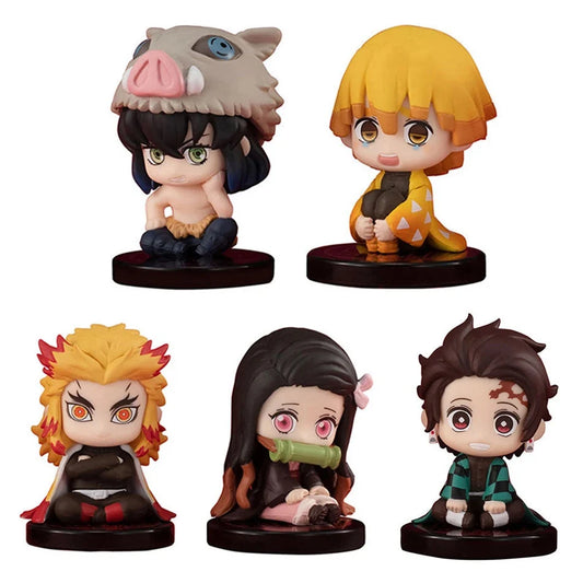 Mini Action Figures Demon Slayer - Kit Exclusivo Colecionável
